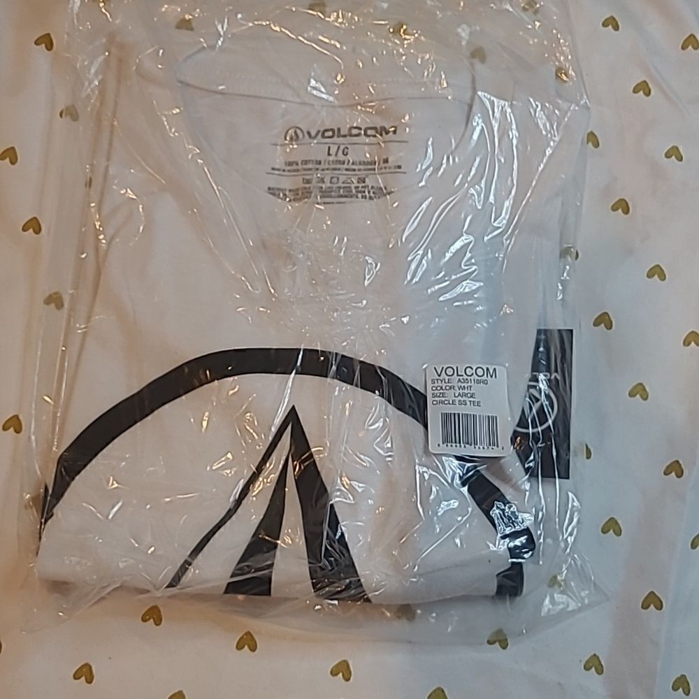 Volcom Logo White SS Circle Tee SZ Large - Picture 4 of 10